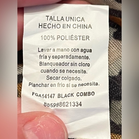 Leopard Print Infinity Scarf | Black Tan Animal Print | Lightweight | One Size - Picture 4 of 4